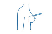 Breast augmentation incision icon