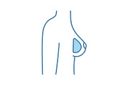 Breast silicone implant color icon