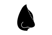 Rhinoplasty glyph icon