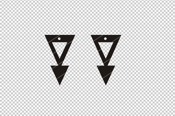 Geometric earrings svg,cricut files in Patterns - product preview 1