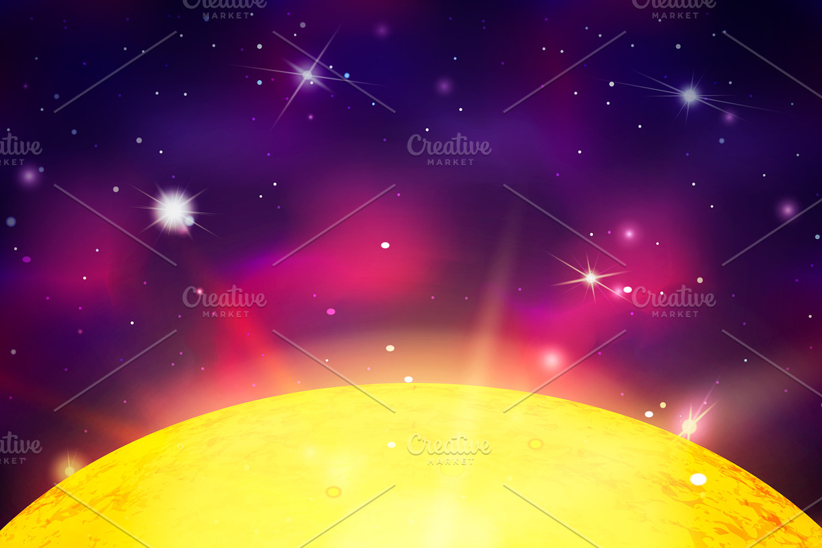 Yellow sun star with light rays in Illustrations - product preview 8