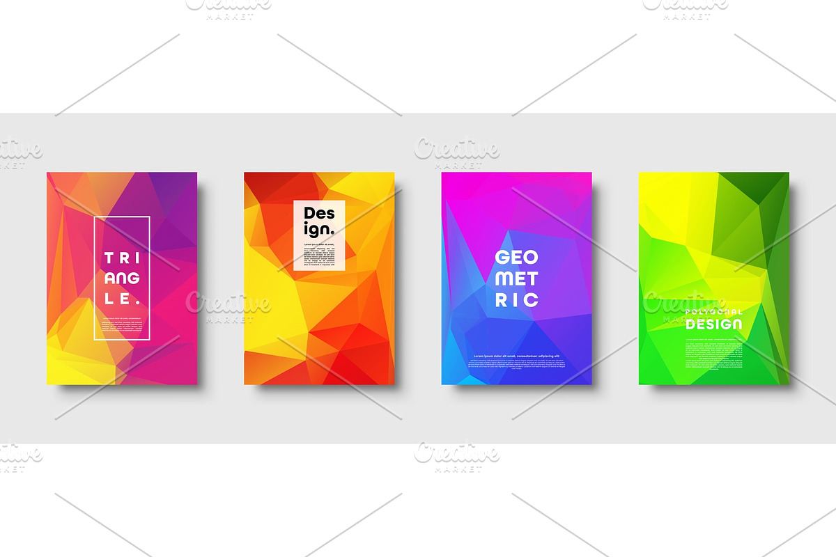 Triangle polygonal abstract in Illustrations - product preview 8