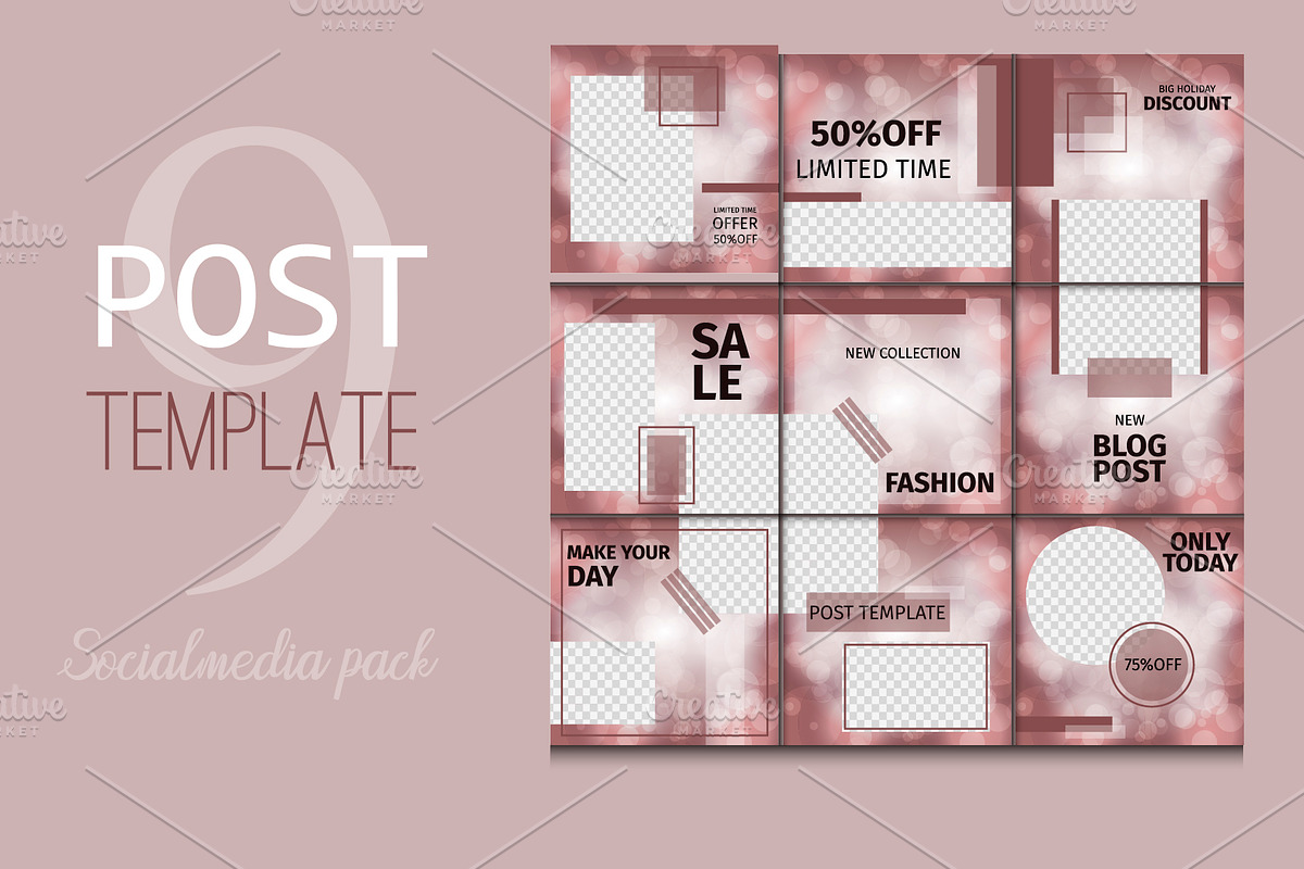 Social media template. Endless post in Instagram Templates - product preview 8