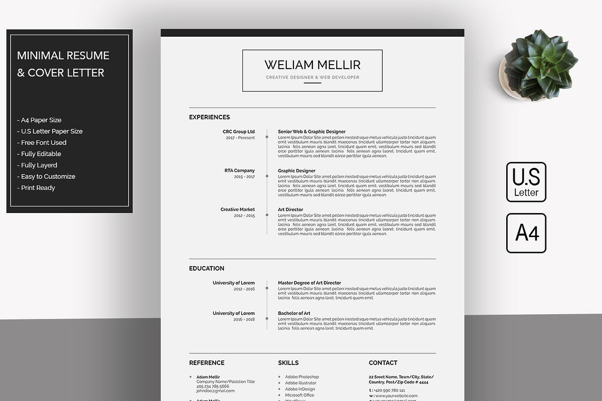 Minimal Resume/CV in Resume Templates - product preview 8
