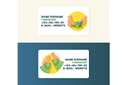 Money vector business card with