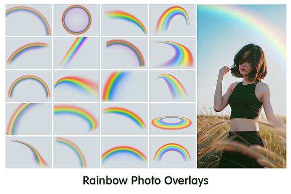Rainbow Natural Light Overlays in Photoshop Layer Styles - product preview 1