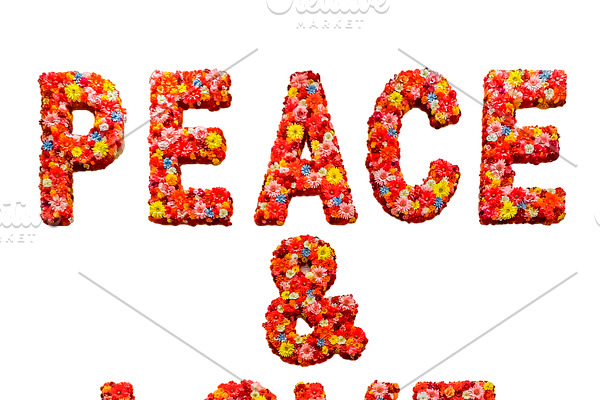 Peace and Love Flowers Decoration Le