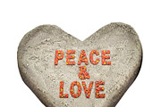 Peace and Love Heart Shaped Artwork
