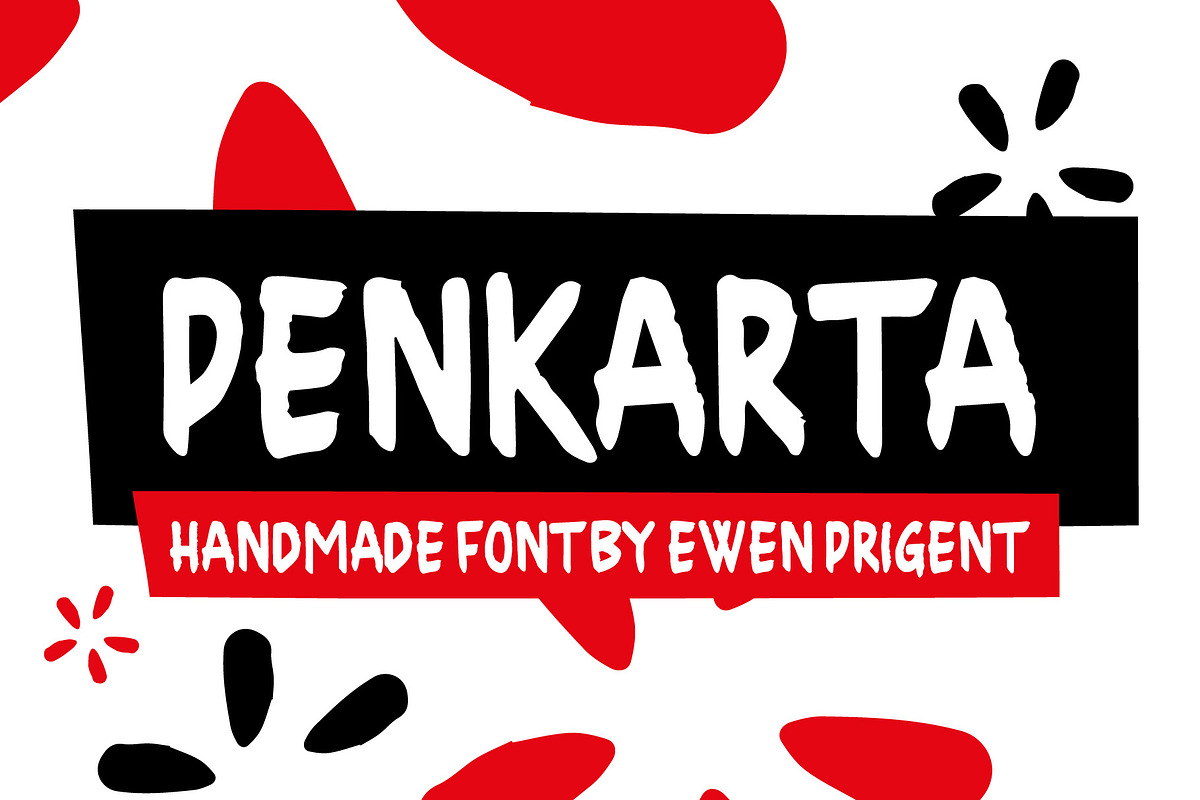 Penkarta - hand made font in Display Fonts - product preview 8