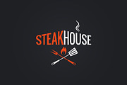 Steak house logo. Steak house icon.