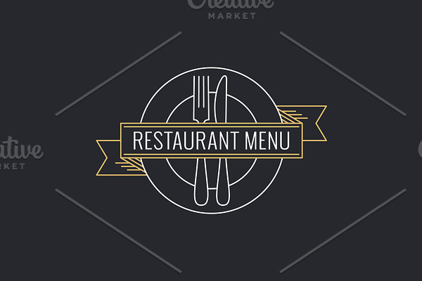 Restaurant menu line concept.