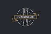 Restaurant menu line concept.