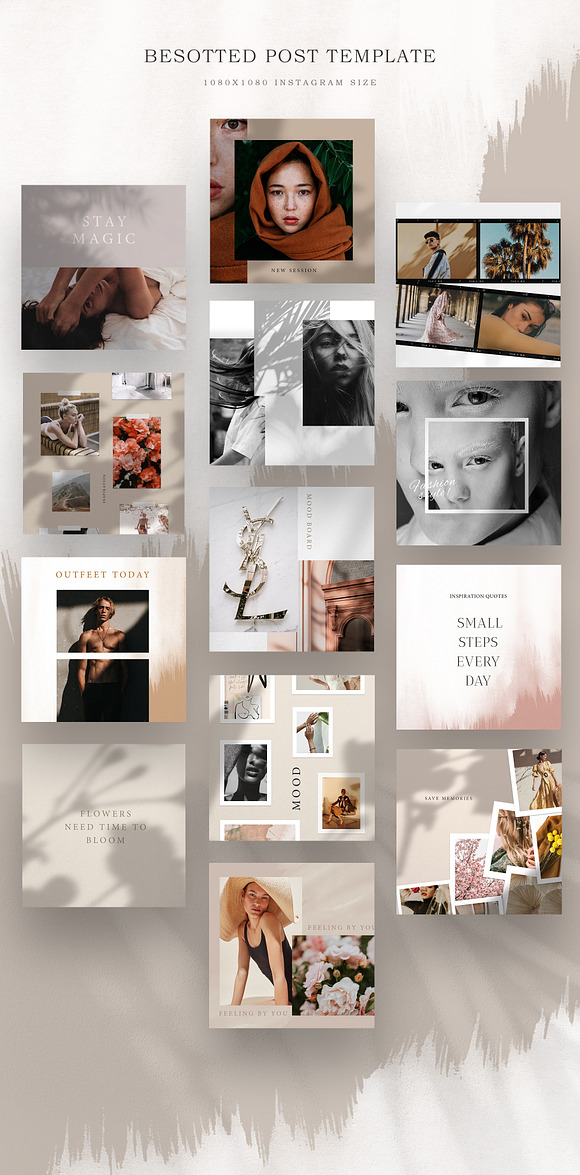 Besotted templates PS & Canva in Instagram Templates - product preview 9