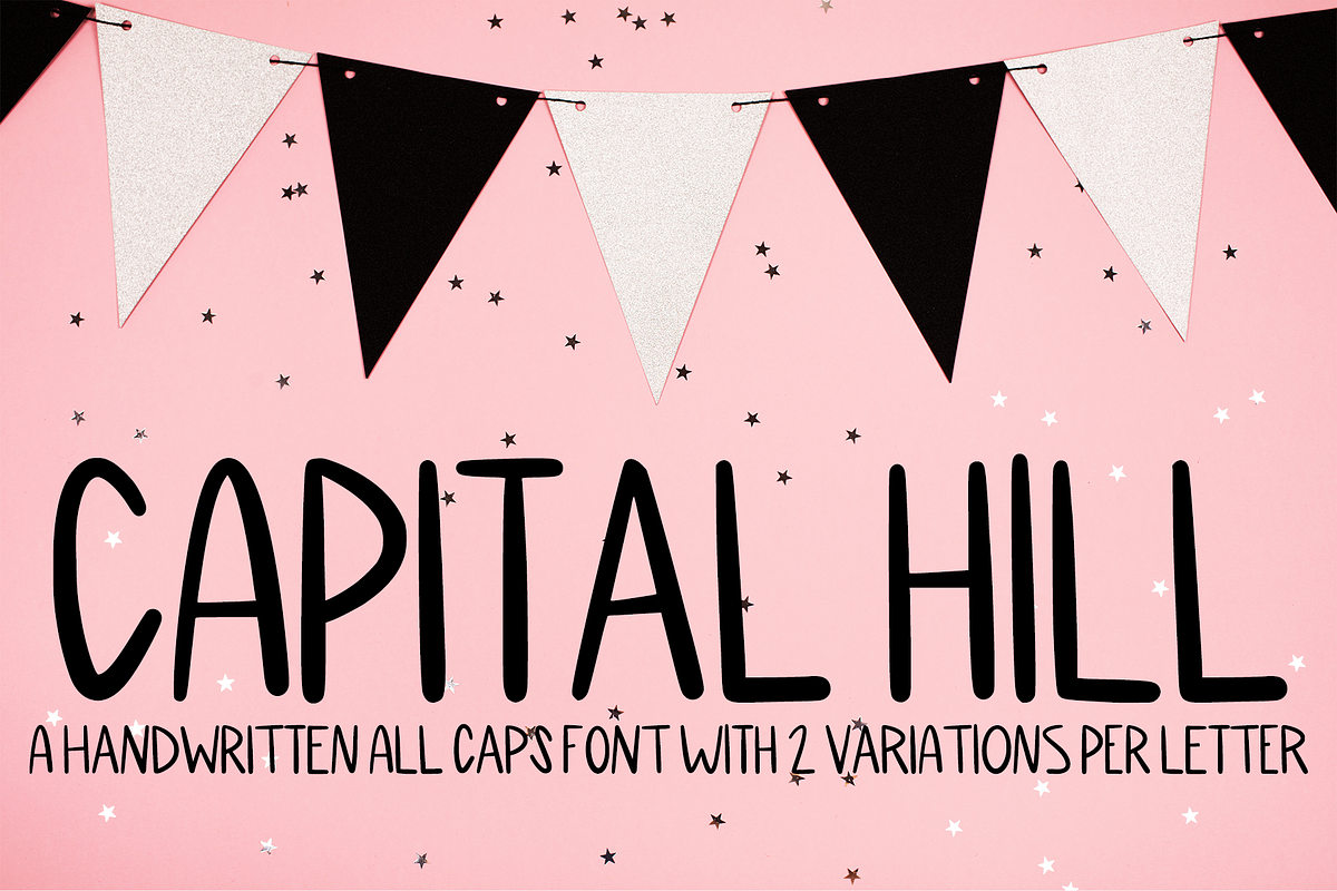 Capital Hill - Handwritten Caps Font in Sans-Serif Fonts - product preview 8
