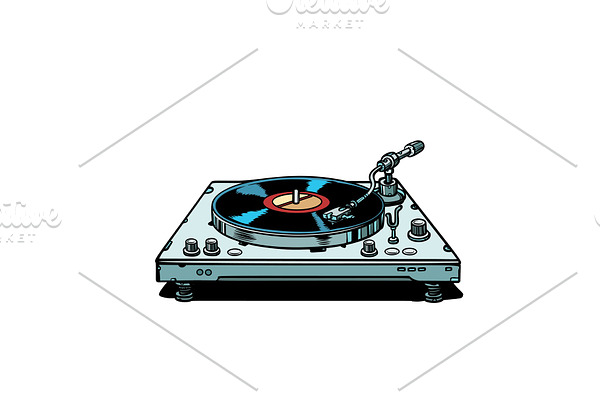 vinyl record player. isolate on