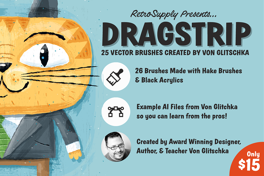 Dragstrip | Illustrator Brush Kit