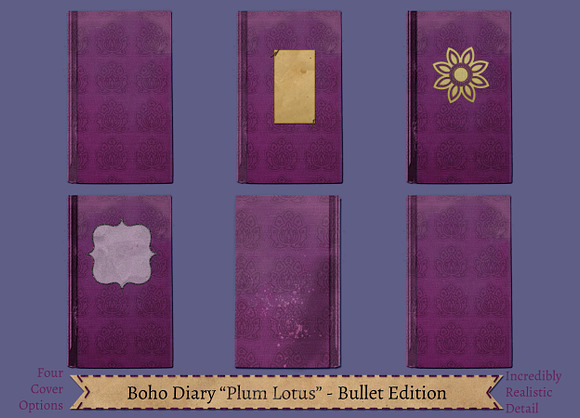 Digital Journal - Plum Purple Bullet in Stationery Templates - product preview 1