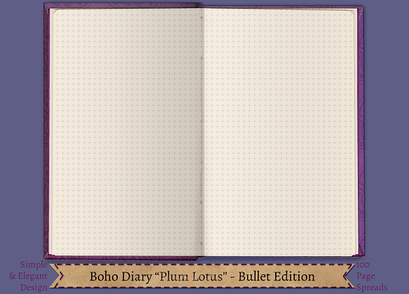 Digital Journal - Plum Purple Bullet in Stationery Templates - product preview 3