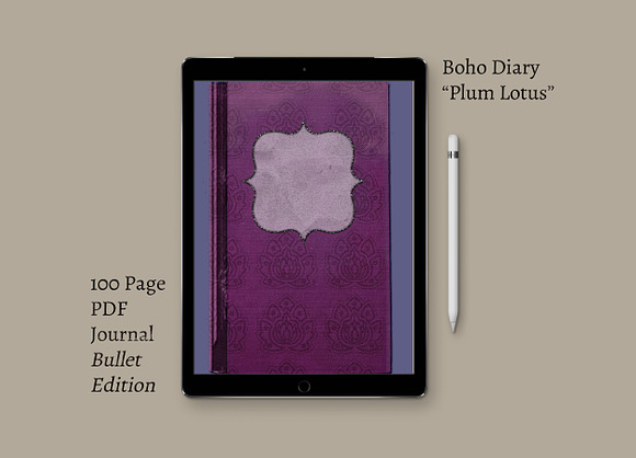 Digital Journal - Plum Purple Bullet in Stationery Templates - product preview 4