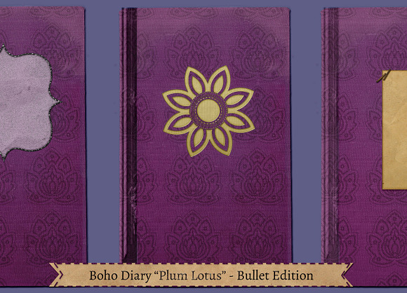 Digital Journal - Plum Purple Bullet in Stationery Templates - product preview 6