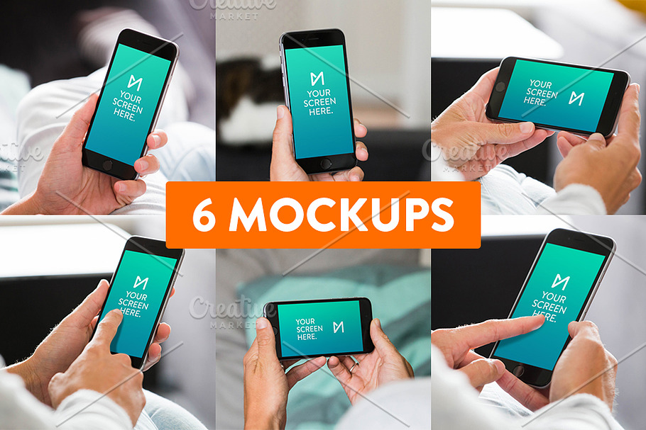 6-Pack: iPhone 6 Mockups