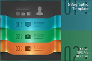 Business Infographic 3D Banner Chart