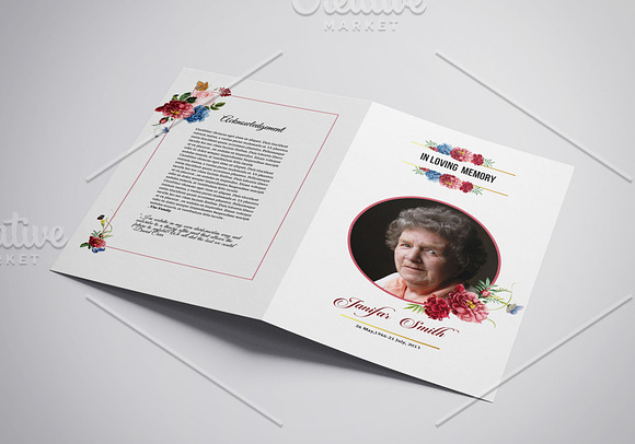 Funeral Program Template - V859 in Brochure Templates - product preview 1