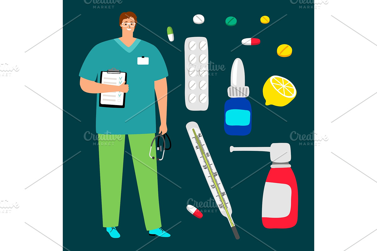 Doctor, pills and medications in Objects - product preview 8