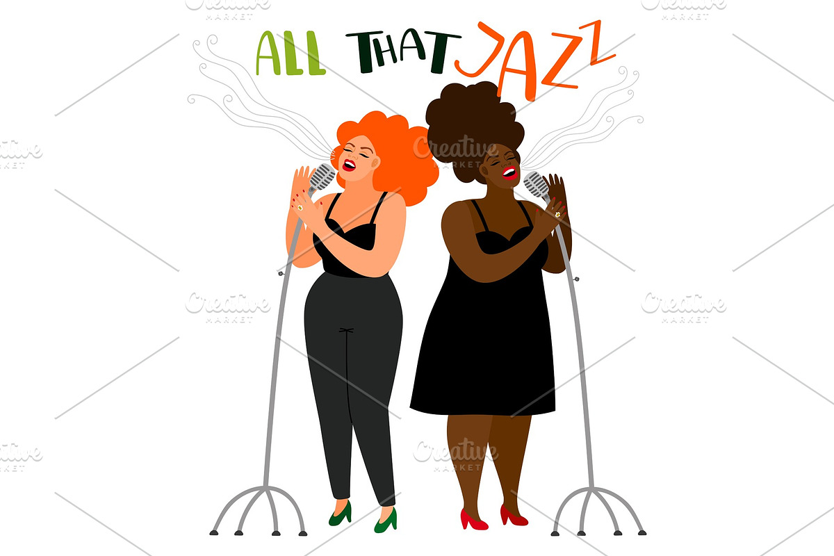 Jazz female singers in Illustrations - product preview 8
