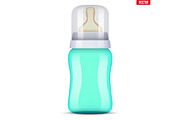 Baby bottle with nipple pacifier