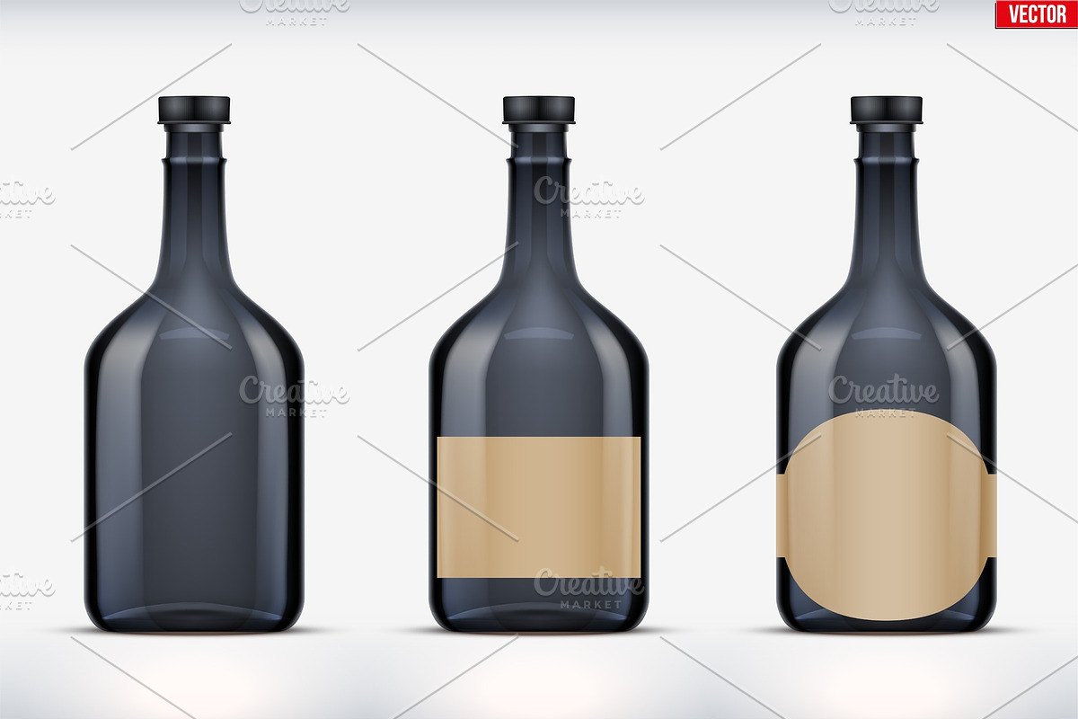 Rum bottle set mockup in Vehicles - product preview 8