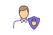 Customers protection color icon