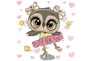 Cartoon Owl Ballerina