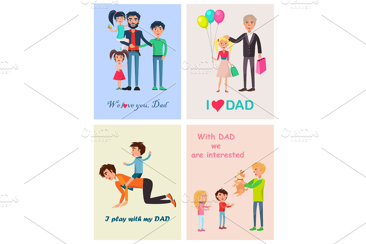 We Love you, Dad Posters Set of in Objects - product preview 8