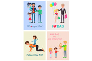 We Love you, Dad Posters Set of