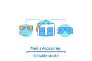 Men's accessories concept icon