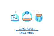 Winter fashion concept icon