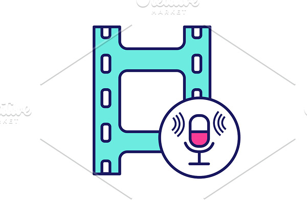 Audio recording color icon