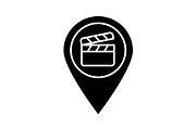 Film locations glyph icon