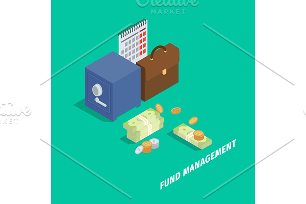 Fund Management Isometric Vector