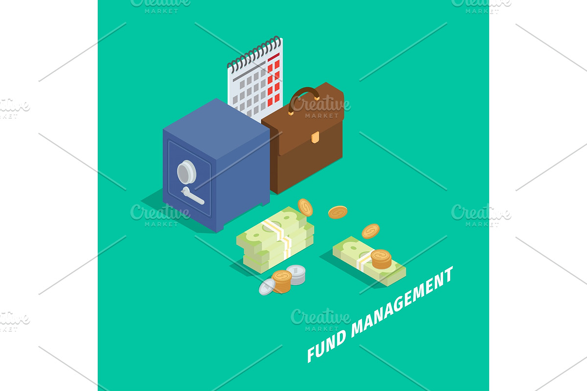 Fund Management Isometric Vector in Illustrations - product preview 8