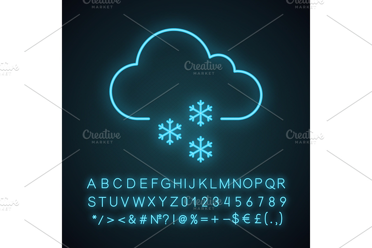 Light snow neon light icon in Icons - product preview 8