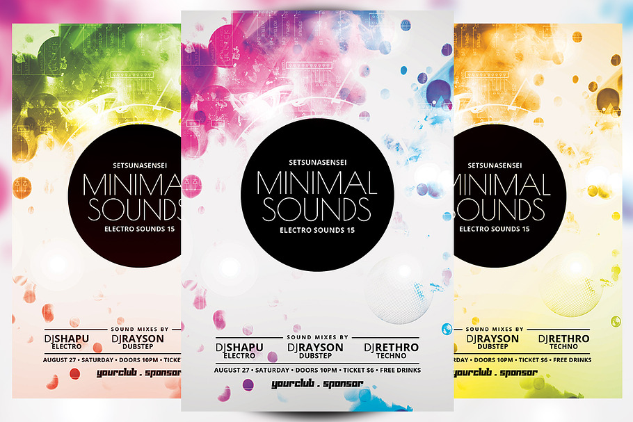 Minimal Sounds Flyer in Flyer Templates - product preview 8