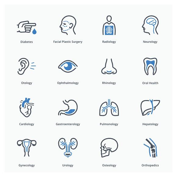 Medical Specialties Icons - Set 1 in Health Icons - product preview 1