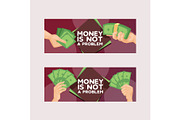 Money vector stack of dollar or