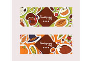 Thanksgiving food vector traditional