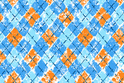Blue argyle checker seamless pattern