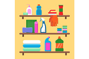 Households goods shelves. Chemical