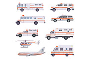 Ambulance cars. Health rescue