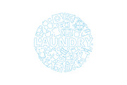 Laundry service background. Dry
